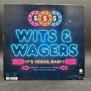 Board Game Wits and Wagers It's Vegas, BABY!  Board Game age 13+, 5+ Players